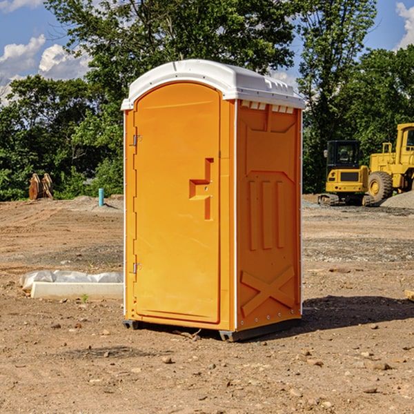 how often are the portable restrooms cleaned and serviced during a rental period in Avon CO